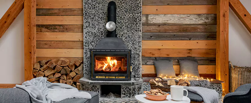 Thelin Hearth Products Direct Vent Gas Stove Fireplace Inspection in Kankakee, Illinois